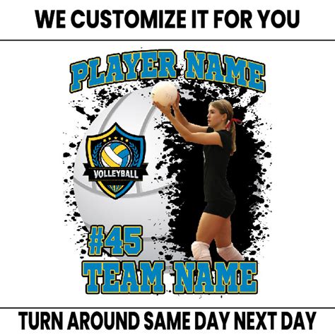 Custom Volleyball Design With Your Player Picture – C and D Designs Co Shop