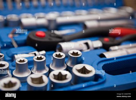 Sockets Heads And Other Tools In The Toolkit Stock Photo Alamy