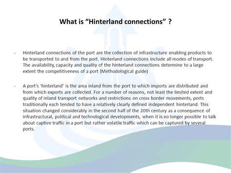 State Of The Art Study Enhancing Hinterland Connections Transport