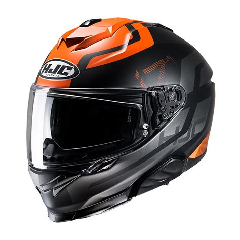 Hjc I71 Enta Helmet Orange Black HJC 156177 MC7SF Full Face Helmets