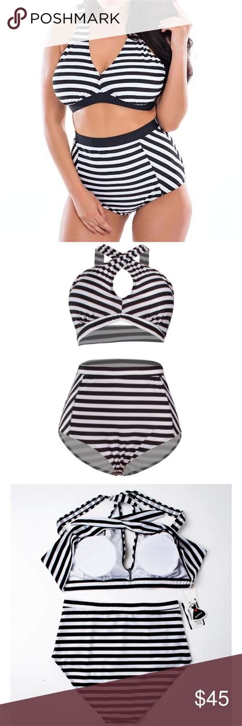 In Now Black And White Bikini Set Black And White Bikini Set Swim