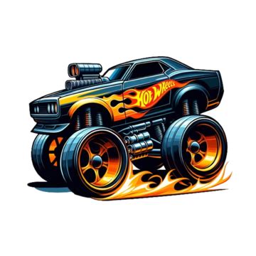 Hot Wheels Monster Truck Sticker Featuring Bold Colors And Dynamic Design Truck Clipart