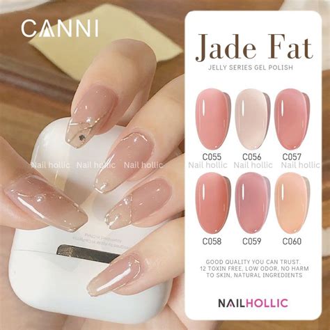Jual Ml Canni Jade Fat Jelly Transluscent Transparent Sheer Nude Nail Gel Polish Gelish Kutek