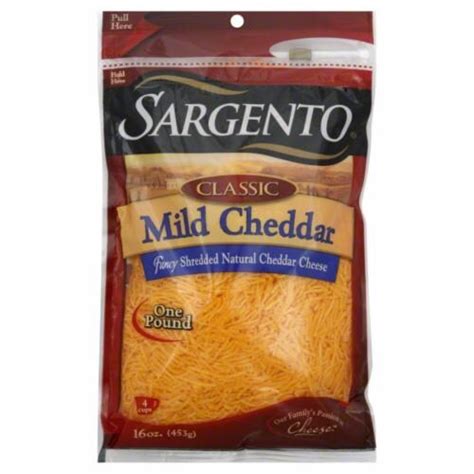 Sargento Classic Shredded Mild Cheddar Cheese Oz Kroger