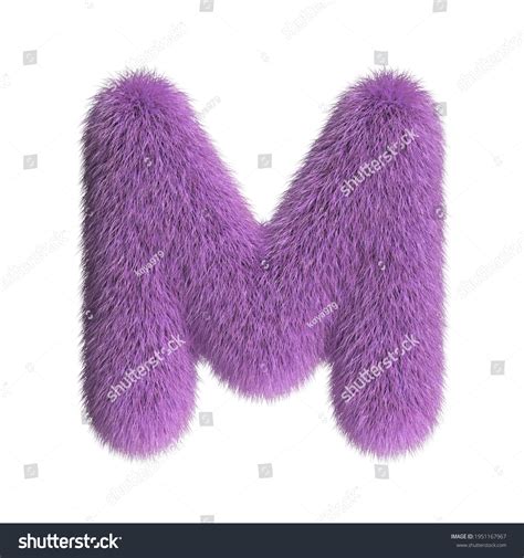 Hairy Font Furry Alphabet 3d Rendering Stock Illustration 1951167967