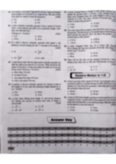 SOLUTION Class 11 Physics Motion In A Straight Line Pyq Question