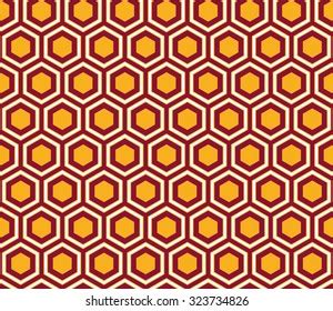 Geometric Retro Pattern Seamless Texture Honeycomb Stock Illustration