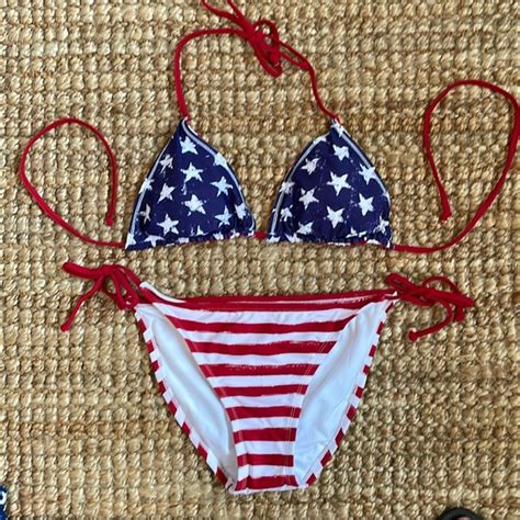 Xhilaration Swim New Xhileration American Flag Swim Suit Bikini