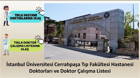 İstanbul Üniversitesi Cerrahpaşa Tıp Fakültesi Hastanesi Doktorları ve