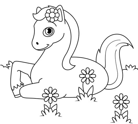 Cute Horses Coloring Pages