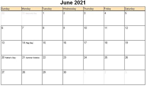 Printable Holidays Calendar June 2021 | 2021 calendar, Calendar ...