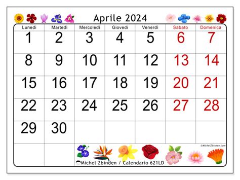 Calendario Aprile Michel Zbinden It