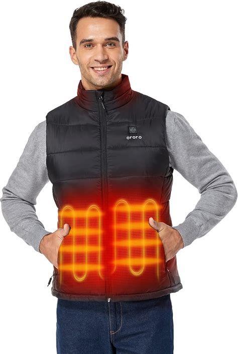 Ororo Men S Heated Vest With Battery Pack Lightweight Heated Gilet For