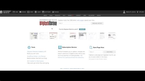 Wayback Machine Internet Archive Youtube