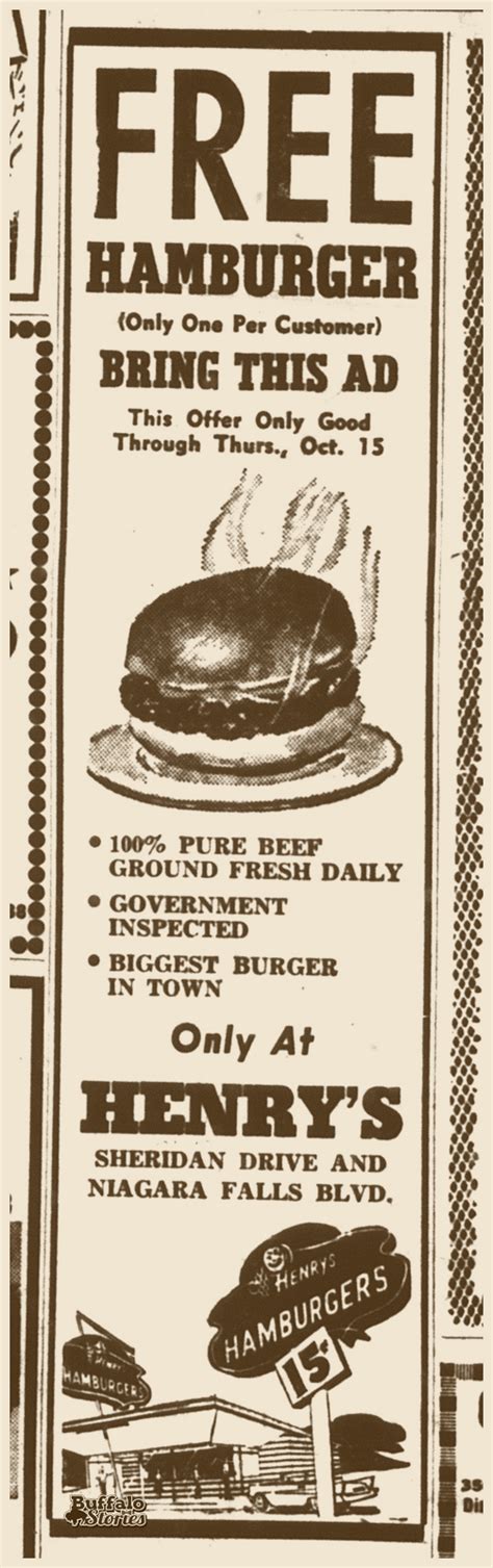 Henry’s Hamburgers - Buffalo Stories Archives & Blog