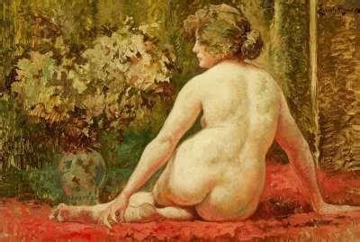 Emile Baes Seated Nude Mutualart