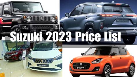 Jimmy To Grand Vitara Uae Suzuki Cars Price List Jimmy Ciaz