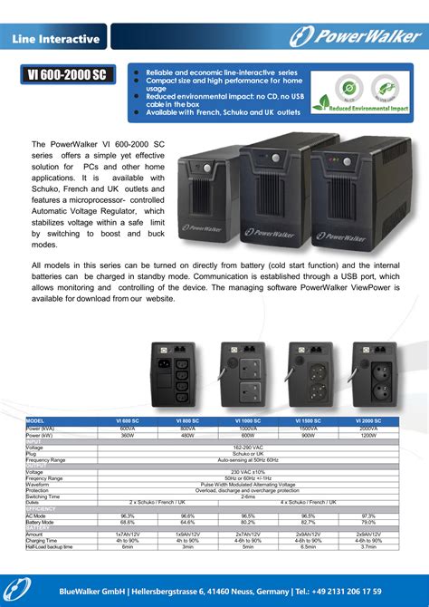 Powerwalker Vi Sw Iec Uk Datasheet Manualzz Off