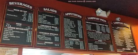 Menu at Lamppost Pizza pizzeria, Elk Grove, Laguna Blvd UNIT 6