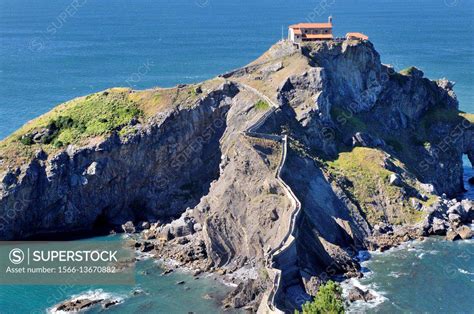 Gaztelugatxe, islet on the coast of Biscay. Connected to the mainland ...