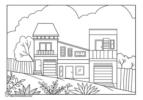 cara menggambar rumah anak tk 9