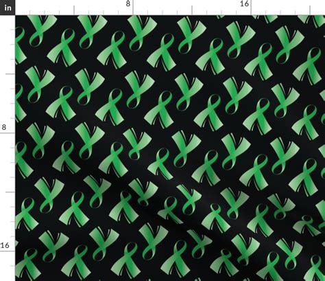 Lymphoma Cancer Ribbon Lime Green Fabric Spoonflower