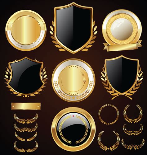 Luxury Premium Golden Badges And Labels 381276 Vector Art At Vecteezy