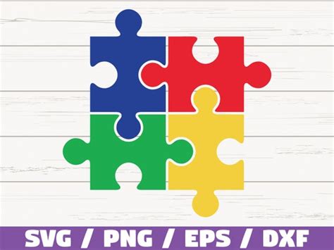 Autism Puzzle Svg Cut Files Commercial Use Cricut Clip Etsy