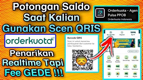 QRIS ORDER KUOTA Penarikan Langsung Cair Dan Potongan Admin FEE Review