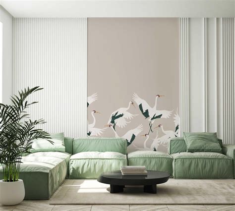 Bird Wallpaper STORK Nude Etsy