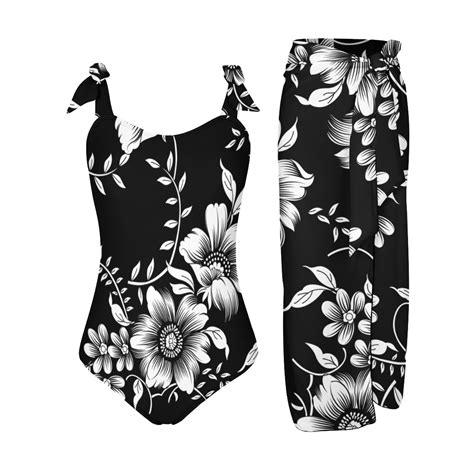 Hcuribad Swim Suits 2024womens Vintage Abstract Floral Print Cover Up