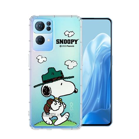 史努比snoopy 正版授權 Oppo Reno7 Pro 5g 漸層彩繪空壓手機殼郊遊 Oppo適用手機殼套 Yahoo奇摩購物中心