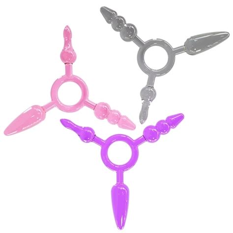 Plug anal de silicona con 3 puntas Atrévete