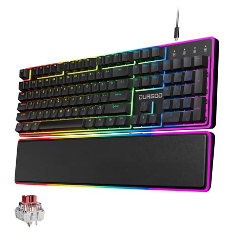 Durgod Tgk021 Mechanical Gaming Keyboard 104 Keys Wired Keyboard With ...