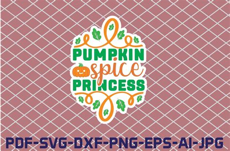 Pumpkin Spice Princess Stickers Graphic by FH Magic Studio · Creative ...