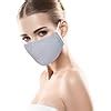 Mundschutz Maske 100 Baumwolle Grau Mund Nasenmaske Unisex 3 Lagig