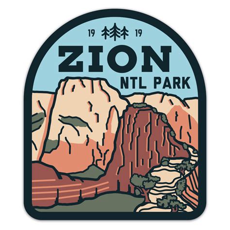 Zion National Park Sticker Tripine