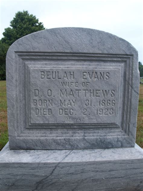 Beulah Benton Evans Matthews Homenaje De Find A Grave