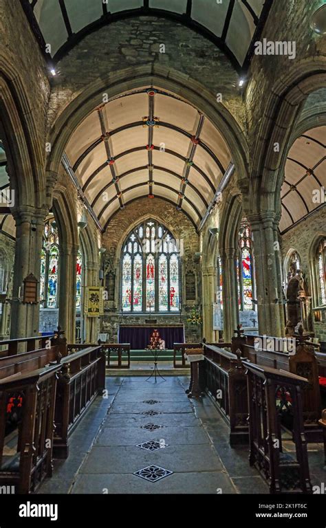 Candles Before The Altar At Tavistock Parish Church One Of Only Three English Churches