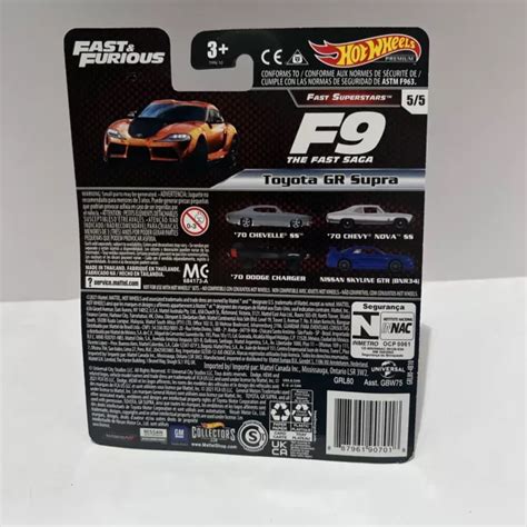 HOT WHEELS FAST And Furious F9 Toyota GR Supra 5 5 Nuovo Sigillato Fast