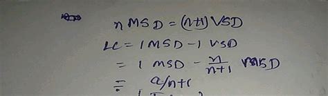 The Nth Division Of Main Scale Coincides With N 1 Th Divisions Of