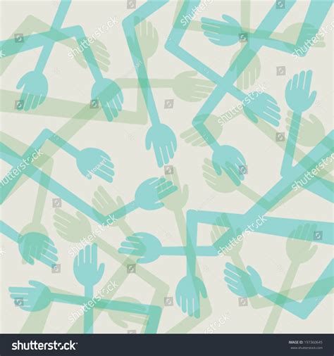 Retro Random Hand Pattern Background Vector Stock Vector Royalty Free