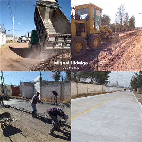 Pavimenta Gobierno Municipal en las colonias Hidalgo y División del