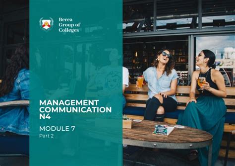 MANAGEMENT COMMUNICATION N4 MODULE 7 PART 2 By E Publishing