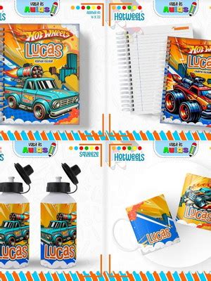 Combo Digital Volta As Aulas 2025 Tema Hot Wheels Menino Compre Produtos Personalizados No Elo7