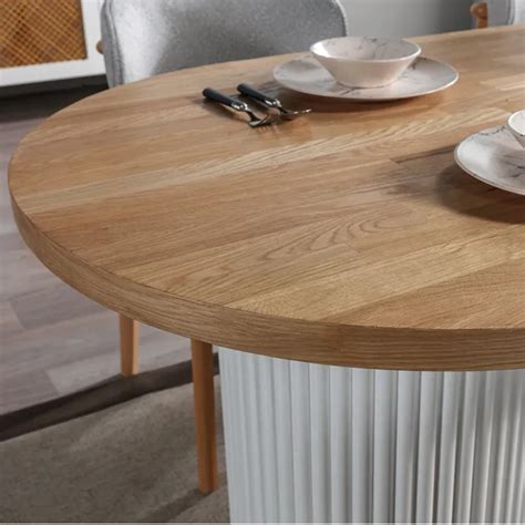 Bohemian Dining Table Solid Oak Veneer Wholesale