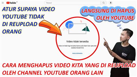 Cara Menghapus Video Kita Yang Di Reupload Oleh Channel Youtube Orang