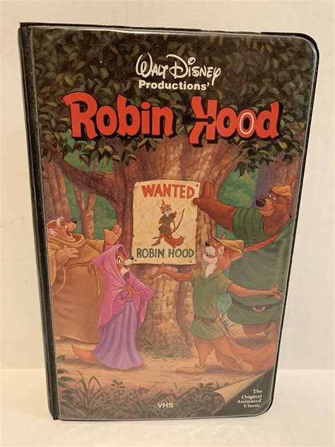 Walt Disney Classics Robin Hood Black Diamond Rare VHS 1991 Values MAVIN