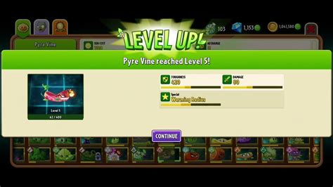 Pvz Plants Vs Zombies Pyre Vine Reached Level Achievement