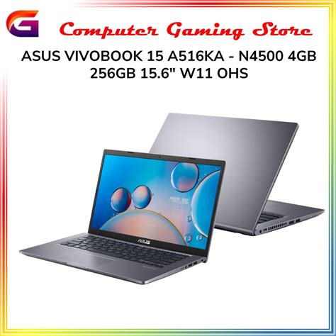 Jual ASUS VIVOBOOK 15 A516KA N4500 4GB 256GB 15 6 INTEL UHD W11 OHS